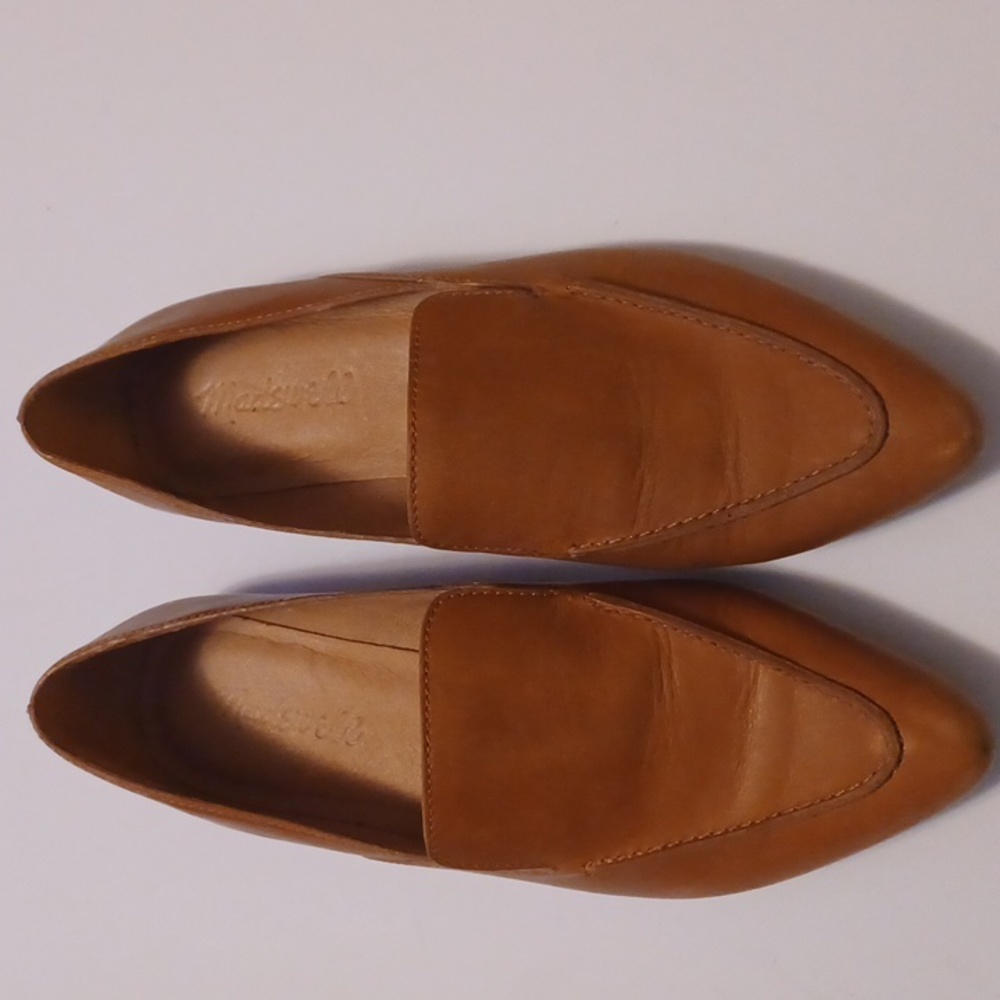 Madewell The Frances Skimmer English Saddle Tan Leather Loafer Size 6 - Picture 3 of 12